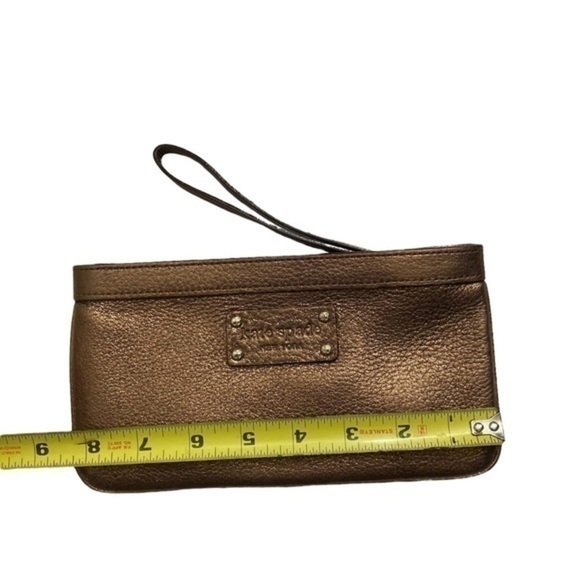 Kate spade copper bronze wristlet bag